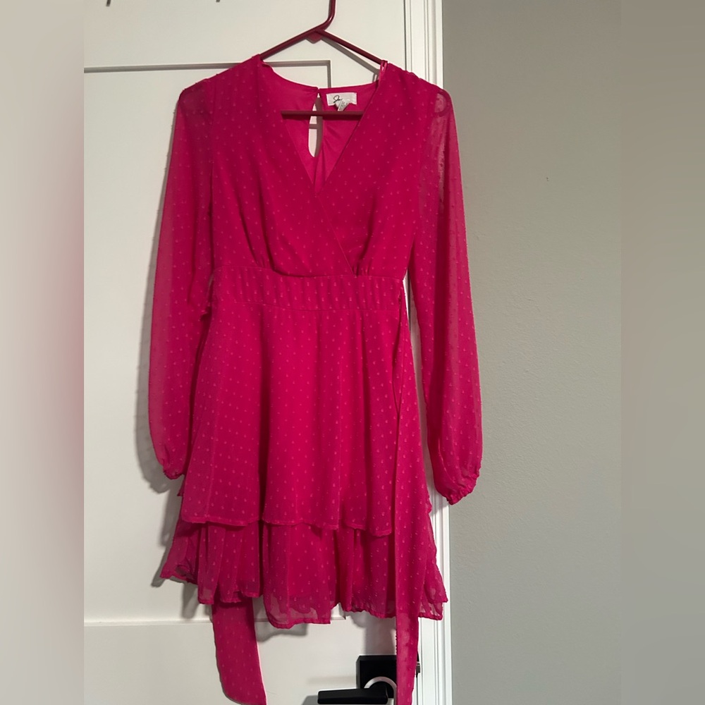 Hot pink dress